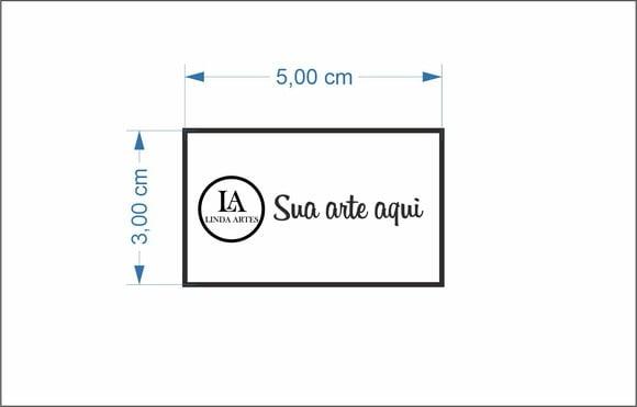 50 Etiquetas Adesivas Personalizadas 5x3 cm