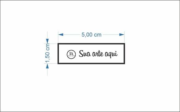 50 Etiquetas Adesivas Transparente Personalizadas 1,5 x 5cm