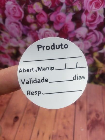 50 Etiquetas Adesivas Prazo de Validade 4x4 Redonda