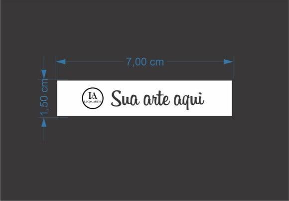 50 Etiquetas Adesivas Personalizadas Transparente 1,5 X7 cm
