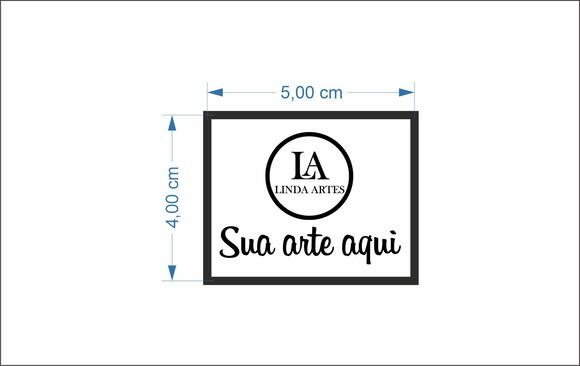 50 Etiquetas Adesivas Transparente Personalizadas 5x4