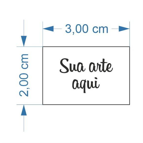 50 Etiquetas Adesivas Vinil Trasparente Personalizadas 3x2