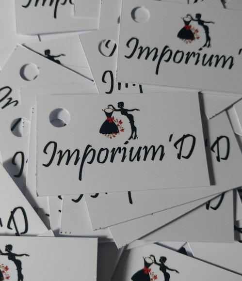50 Tags em Papel Fotográfico 5x3 cm