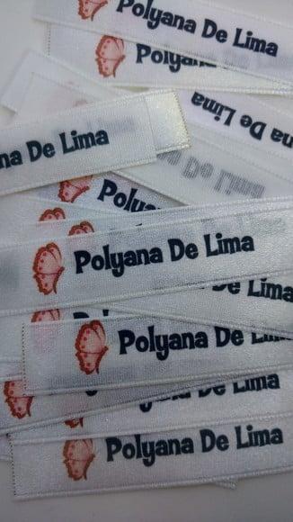 60 Etiquetas de Cetim Personalizadas 15 mm