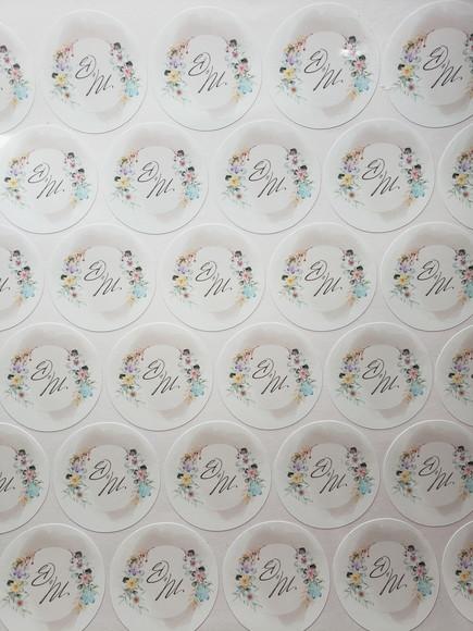 60 Etiquetas Adesivas Personalizadas 4 cm