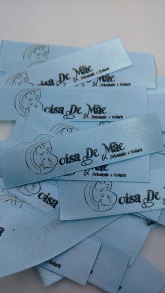 60 Etiquetas de Cetim Personalizadas 15 mm