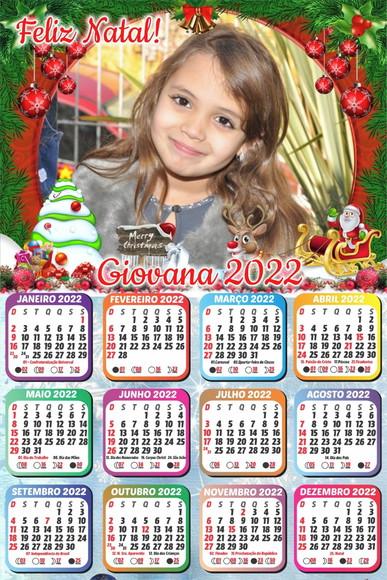 Calendário 2022 Personalizado- Natal 21x28 cm