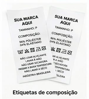 50 Etiquetas de Composição Nylon Resinado