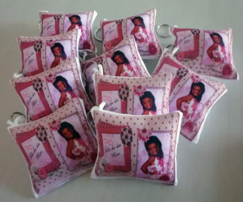 10 Chaveiros Almofadinhas Personalizados
