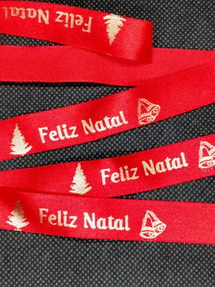 10 Fitinhas Personalizadas para o Natal 15mm