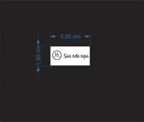 100 Adesivos Personalizados 1,5 x 3cm
