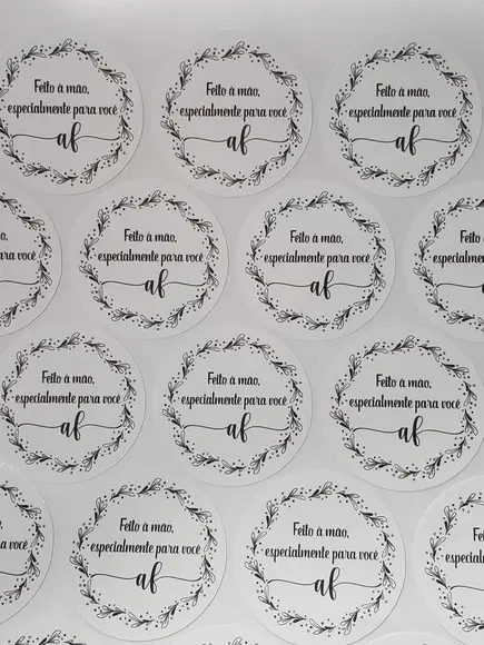 100 Adesivos Personalizados 5cm