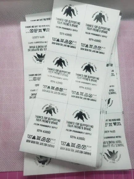 100 Etiquetas de Composição Nylon Resina