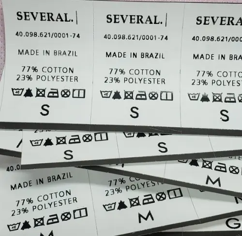 100 Etiquetas de Composição Nylon Resina