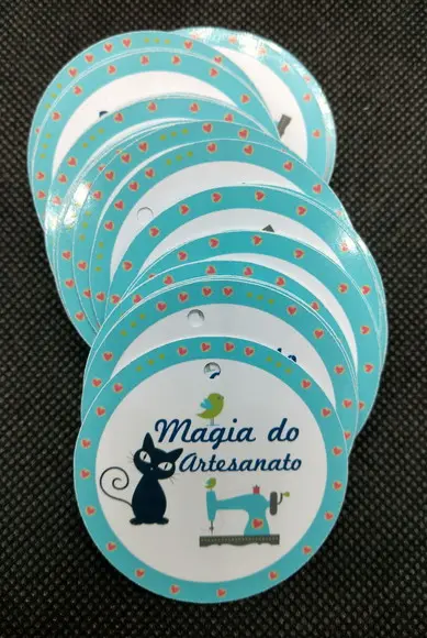 100 Etiquetas para Confecções de Roupas 5 cm
