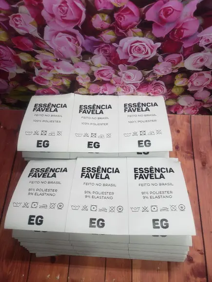 100 Etiquetas de Composição Nylon Resina