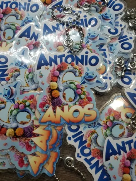 20 Chaveiros Personalizados Plastificado Recorte Especial