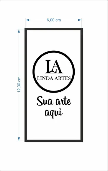 200 Adesivos Personalizados 6x12 cm