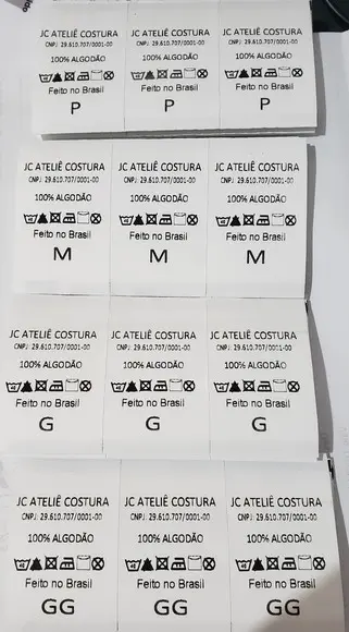 200 Etiquetas de Composição Nylon Resina
