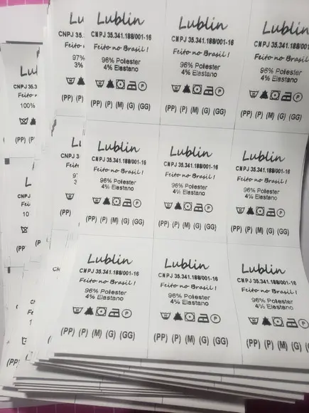 200 Etiquetas de Composição Nylon Resina