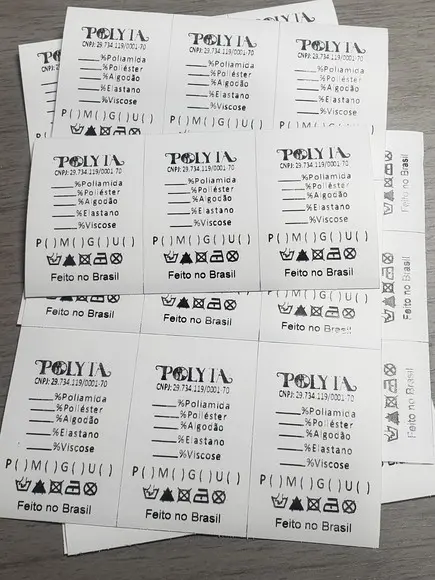 200 Etiquetas de Composição Nylon Resina