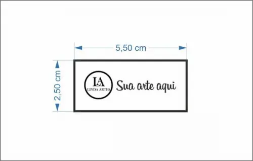 40 Adesivos Personalizados 5,5x2,5 cm