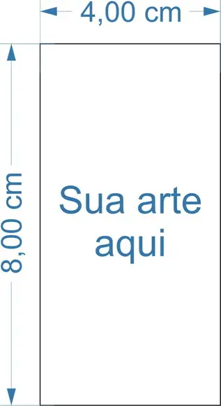 30 Rótulos Adesivo para Tubete de 8x4 cm