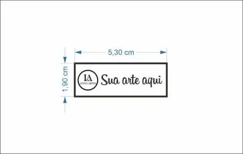 50 Adesivos Personalizados 5,3x1,9cm