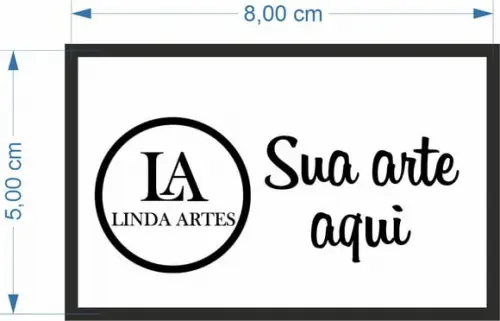 50 Adesivos Personalizados 8x5cm