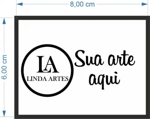 50 Adesivos Personalizados 8x6 cm