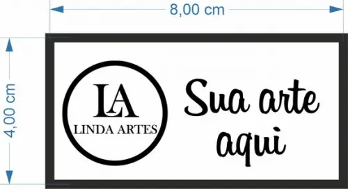 50 Adesivos Personalizados 8x4cm