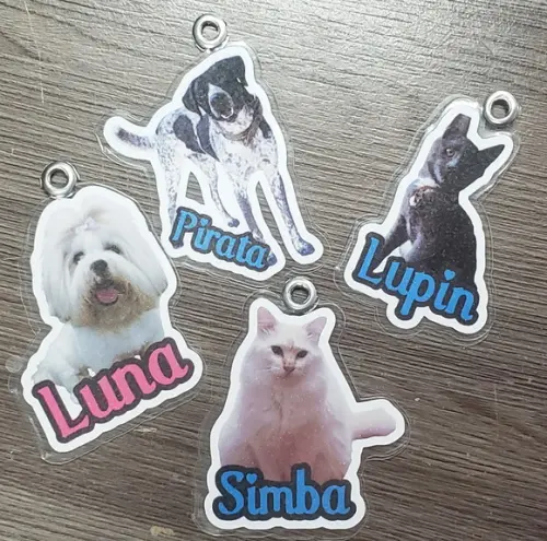 50 Chaveiros Personalizados Plastificado Recorte Especial