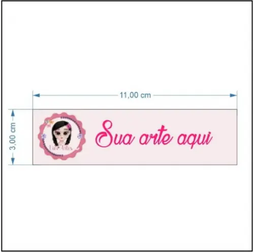50 Etiquetas Adesivas Personalizadas 11x3 cm
