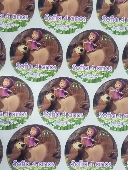 50 Etiquetas Adesivas Personalizadas 3 cm