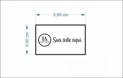 50 Etiquetas Adesivas Personalizadas 5x3 cm