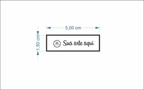 50 Etiquetas Adesivas Transparente Personalizadas 1,5 x 5cm