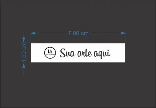 50 Etiquetas Adesivas Personalizadas Transparente 1,5 X7 cm