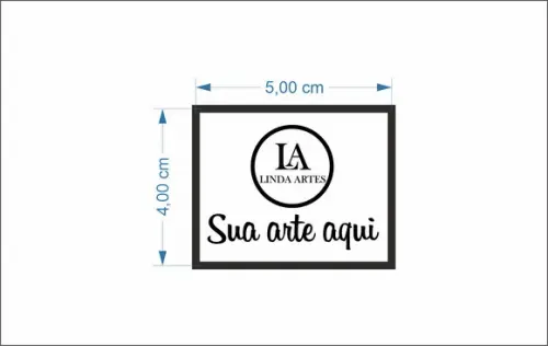 50 Etiquetas Adesivas Transparente Personalizadas 5x4