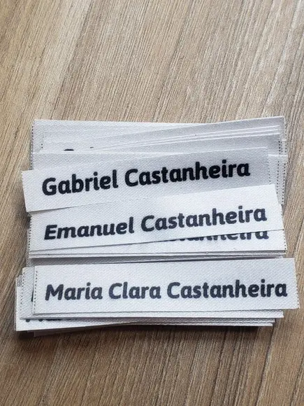 50 Etiquetas Termo Colantes Cetim de 1,5 cm de Largura