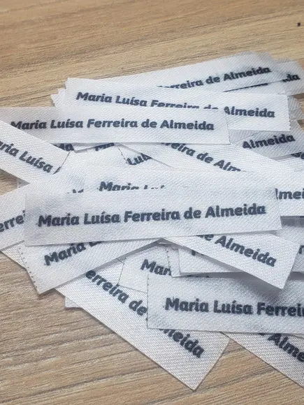 50 Etiquetas Termo Colantes Cetim de 1,5 cm de Largura