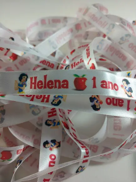 50 Fitinhas Personalizadas de Cetim 1,5 cm