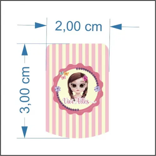 50 Rótulos Adesivo Esmalte 3x2 cm