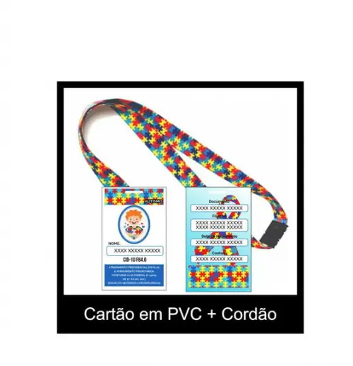 Crachá Autismo + Cordão