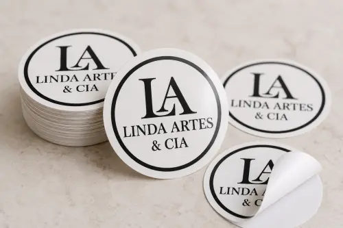 50 Etiquetas Adesivas Personalizadas 3 cm