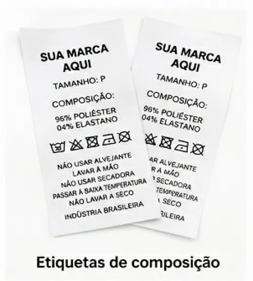 50 Etiquetas de Composição Nylon Resinado