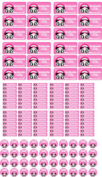 120 Etiquetas Escolares Ursinho Puket Nº 02