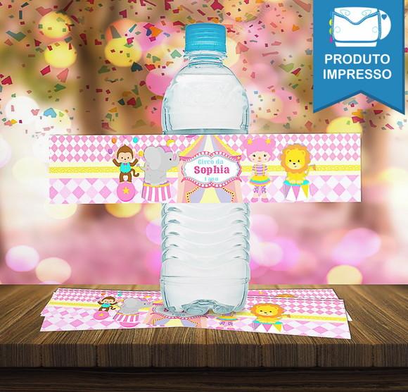 Adesivo Água 500ml Circo Menina