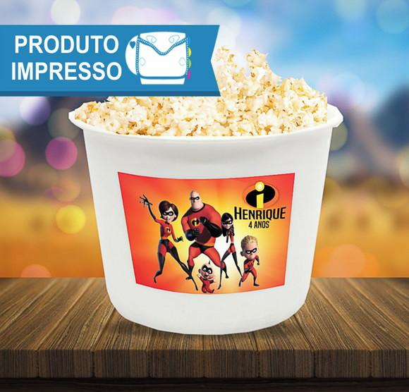 Adesivo Balde de Pipoca Os Incríveis