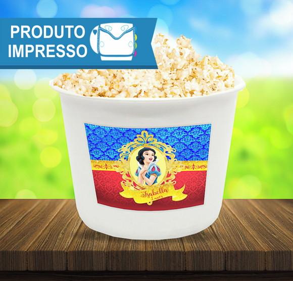Adesivo Balde Pipoca Branca de Neve