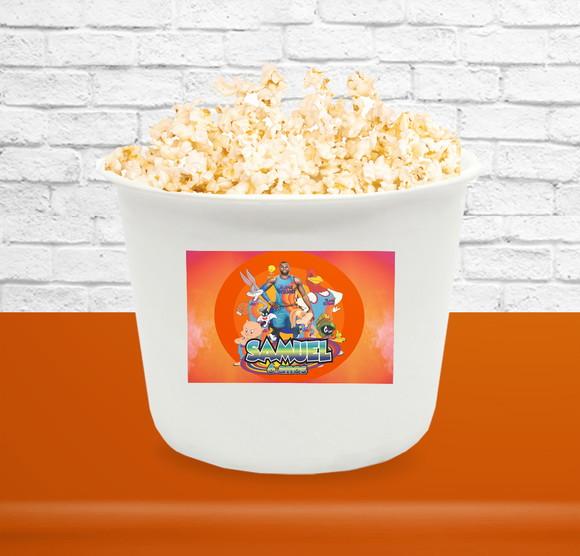 Adesivo Balde Pipoca SPACE JAM